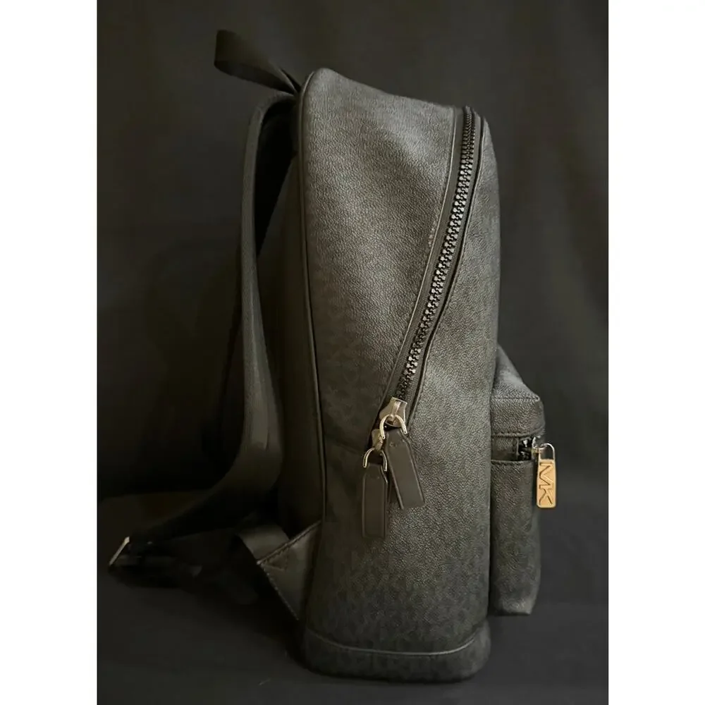 Michael Kors Cooper Signature Backpack – Black Logo-Print Canvas - Picture 5 of 11